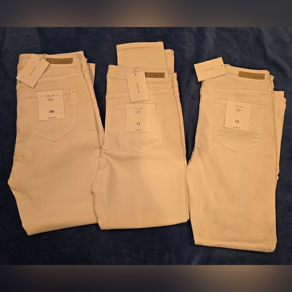 Cello Women's White Skinny Jeans, 9, 11 Or 13, Price Is For 1